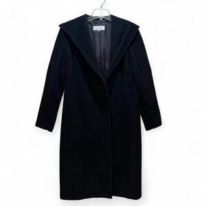 Calvin Klein Long Black Wool Blend Coat | Women’s 6
